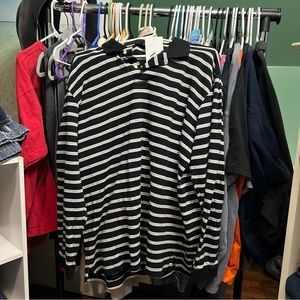 John Ashford Long Sleeve Rugby Polo Shirt Men's Size XL